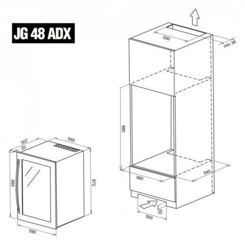 Винный шкаф IP Industrie JG 48 ADX фото 8