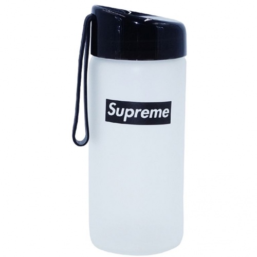 Стеклянная бутылка Supreme-2 черная, 400 мл