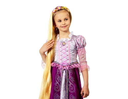 Карнавальный костюм Принцесса Рапунцель, рост 140 см, Звездный Маскарад, Батик фото 4