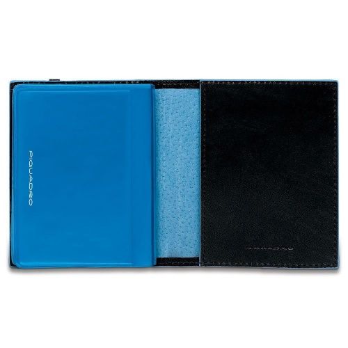 Чехол для кредитных/визитных карт Piquadro Blue Square, цвет черный, 8,8x10,5x1,2 см (PP1395B2/N) фото 2