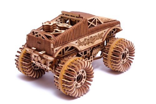 Механическая сборная модель Wood Trick Монстр-Трак фото 6