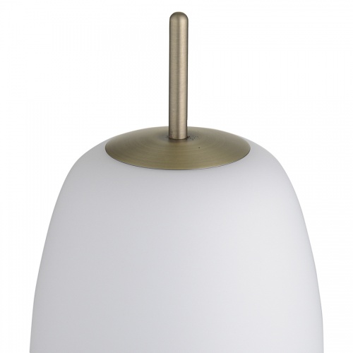 Лампа настольная silk, d20 см, белое опаловое стекло фото 6