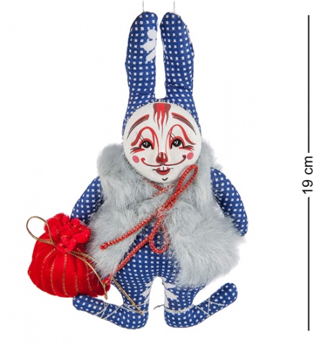 RK-460 Кукла подвесная "Кролик в меховушке" - Вариант A