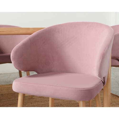 Кресло cecilia, велюр, пудрово-розовое фото 10