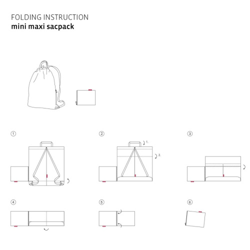 Рюкзак складной Mini maxi sacpack dots фото 4