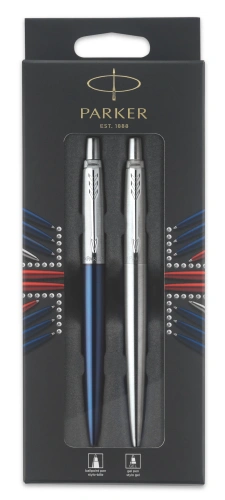 Parker набор подарочный Jotter London - шар. ручка Blue + гел. ручка Stainless Steel, M, блистер