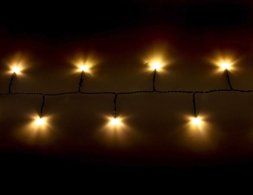 Светодиодная гирлянда "Нить объемная", 180 LED ламп, черный PVC провод, контроллер, ДИММЕР, (управляется с телефона), уличная, Kaemingk фото 2