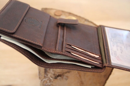Бумажник Klondike Don, коричневый, 9,5x12 см фото 10