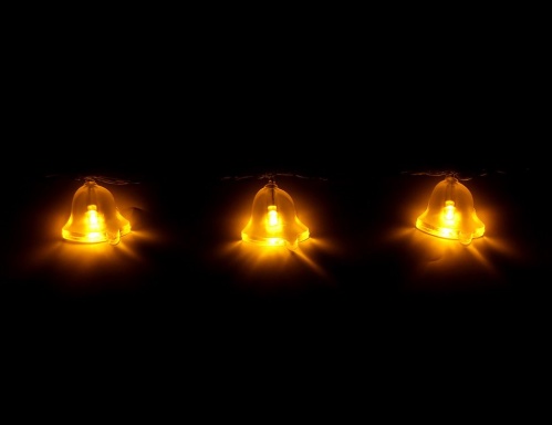Гирлянда "Колокольчики", 20 желтых микроламп, 2+1,5 м, прозрачный провод, SNOWHOUSE фото 4