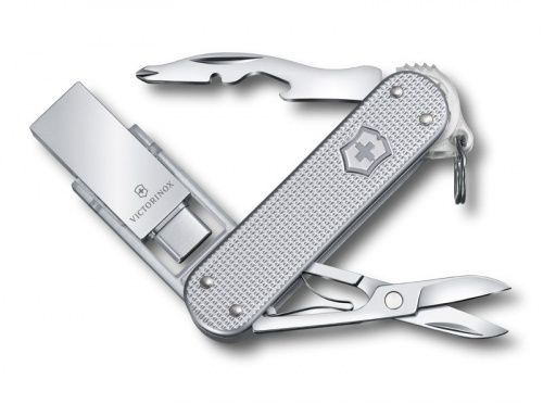 Нож-брелок Victorinox Jetsetter, USB 16 Гб, 58 мм, 6 функций, серебристый