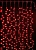 Световой дождь 2.5*1.5 м, 625 красных микроламп, прозрачный ПВХ, соединяемый, IP20, SNOWHOUSE