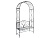 Садовая скамейка с аркой для растений АЖУРНЫЙ ПРОВАНС, металлическая, серая, 116х230 см, Edelman