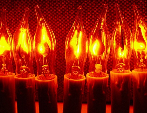 Электрогирлянда "Мерцающие свечи" на клипсах, эффект живого пламени, зелёный провод, SNOWHOUSE фото 5