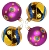 Набор стеклянных шаров ФЕЙЕРВЕРК, фиолетовый с золотом, 4х62 мм, Елочка