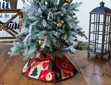 Юбка-покрывало для декорирования основания елки "Новогодние мотивы", 100 см, Koopman International