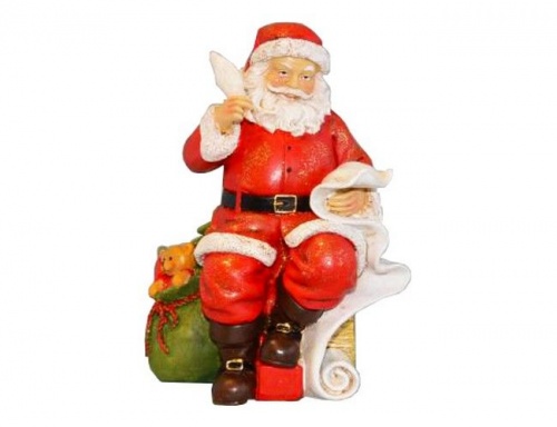 Новогодняя фигурка "Санта со списком", полистоун, 17 см, Breitner фото 2
