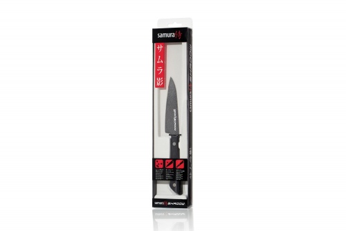 Нож Samura овощной Shadow с покрытием Black-coating, 9,9 см, AUS-8, ABS пластик фото 5