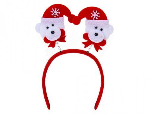 Новогодний карнавальный ободок "Полярные мишки", красно-белый, 25 см, Koopman International