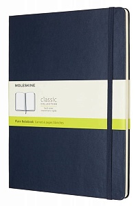 Блокнот Moleskine Classic XL, 192 стр., синий, нелинованный