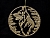 Елочное украшение-медальон НОВОГОДНЯЯ СОБАКА золотая, 12 см, Морозко