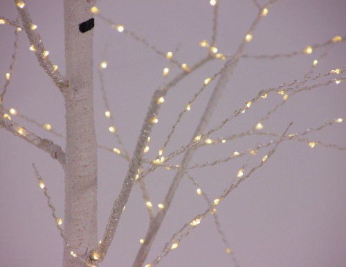 Светящееся дерево БЕРЁЗКА, тёплые белые микро LED-огни, уличное, Kaemingk фото 2