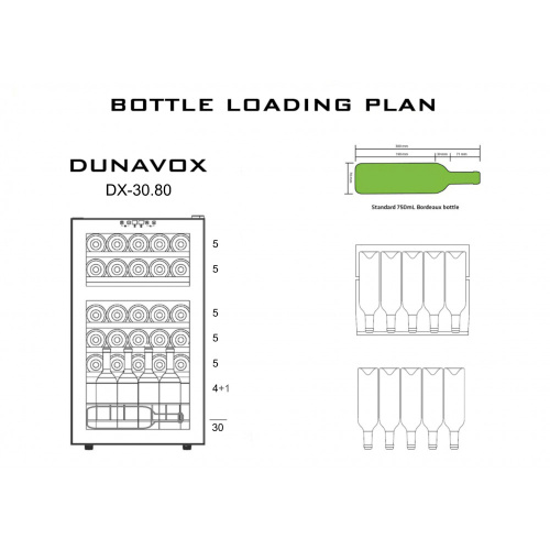 Винный шкаф Dunavox DX-30.80DK фото 4