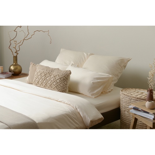 Комплект постельного белья из сатина белого цвета из коллекции essential, 150х200 см фото 7