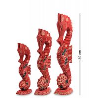 10-017 Фигурка "Морской конек" набор из трех 50,40,30 см (батик, о.Ява)