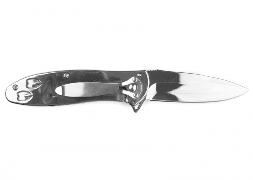Нож складной Stinger, 82,5 мм (серебристый), рукоять: сталь (серебристый), картонная коробка фото 3