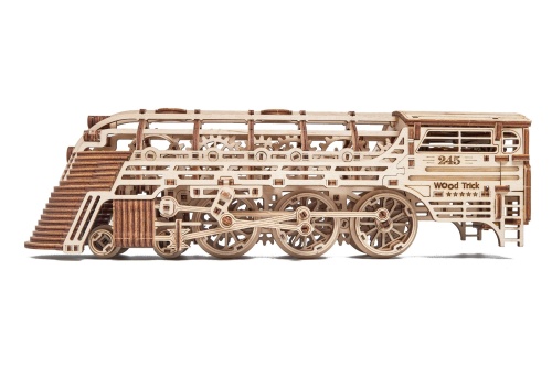 Механическая деревянная сборная модель Wood Trick Поезд Атлантический экспресс фото 8