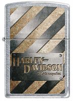 Зажигалка Zippo Harley-Davidson, латунь с покрытием Street Chrome, серебристая, 36x12x56 мм