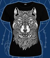 Женская футболка"Волк-Тотем"