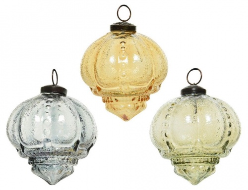 Стеклянное прозрачное украшение "Вайли", 10 см, разные цвета, Kaemingk