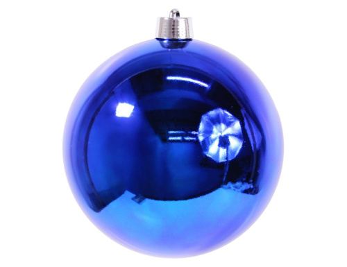 Пластиковый шар, глянцевый, синий, 500 мм, Winter Deco фото 2