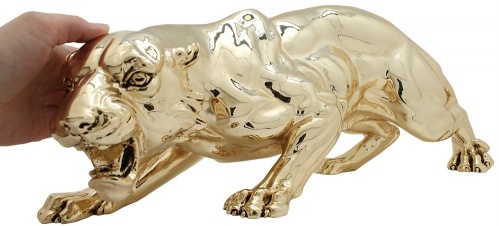 Скульптура "Пантера" с позолотой фото 2