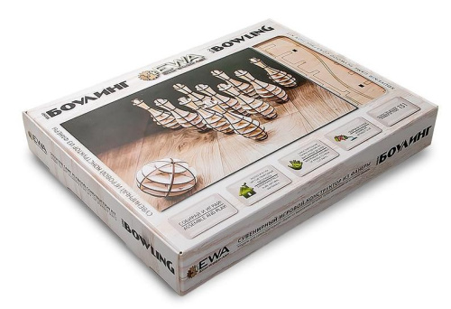 Конструктор деревянный 3D EWA Боулинг Мини фото 3