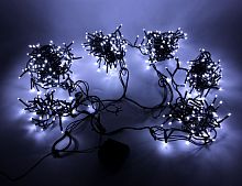 Электрогирлянда ярусная "Ёлочка", ГОРИ! (snake light), 880 LED-огней, на ёлку 240 см, 210 см+5 м, зеленый провод, таймер, диммер, уличная, Kaemingk