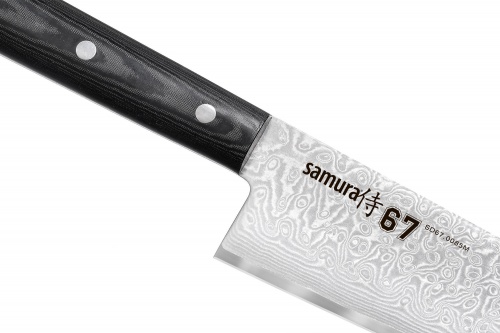 Нож Samura 67 Шеф, 20,8 см, дамаск 67 слоев, микарта фото 2