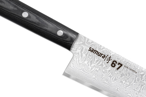 Нож Samura 67 Шеф, 20,8 см, дамаск 67 слоев, микарта фото 3