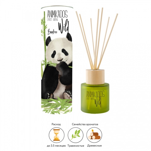 Диффузор ароматический Panda - бамбуковый Wild 100 мл фото 2
