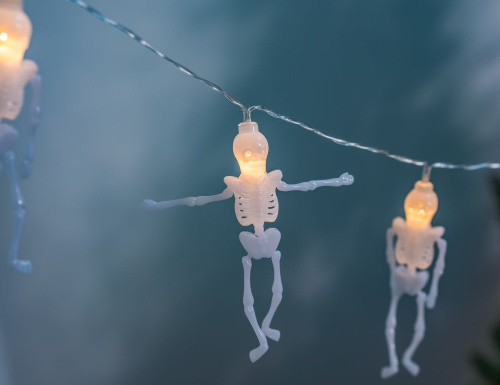 Светодиодная гирлянда БОНС, 10 тёплых белых LED-огней, прозрачный провод, батарейки, Koopman International фото 4