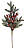Декоративная ветка ЗАСНЕЖЕННАЯ с шишкой и ягодками, хвоя 100% литая РЕ, 68 см, Kaemingk