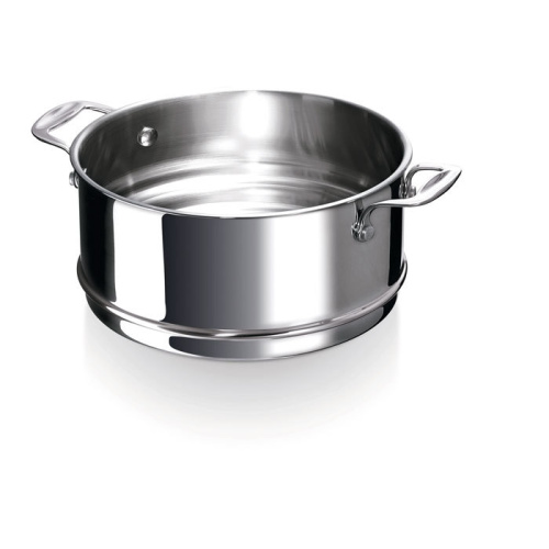 Вставка-пароварка для кастрюли CHEF BEKA 24 см с зеркальной полировкой, из нержавеющей стали, серого цвета