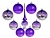Набор ёлочных игрушек ВАСИЛИСА, верхушка+4х60мм+4х75мм, фиолетовый, Елочка