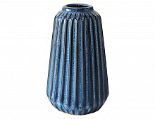 Керамическая ваза "Вечерняя акварель", тёмно-голубая, 15х9.5 см, Boltze