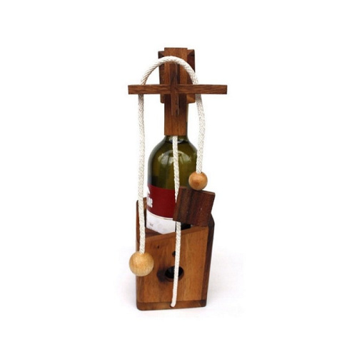 Головоломка на бутылку "Wine Bottle" (Thai wood) фото 2