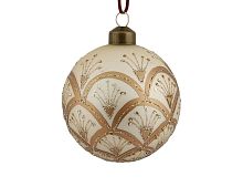 Набор ёлочных шаров АРТИФИС, стекло, кремовый, 8 см, 12 шт., Due Esse Christmas