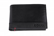 Портмоне Zippo с защитой от сканирования RFID, цвет чёрный, натуральная кожа, 12×2×9 см, 2006020