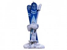 Ёлочная игрушка "Спортивный элемент" (лыжи, очки), полистоун, бело-голубая гамма, 8.5-9 см, Kaemingk