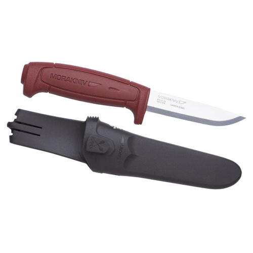 Нож Morakniv Basic углеродистая сталь, красный